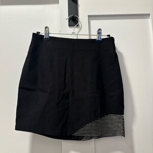 Refuge Black Skirt with Textured Detail